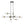 LightFixturesUSA - Soda Pop 8 - Light Seeded Glass Bubble Sputnik Linear Chandelier - Chandelier - Black + Brass - 