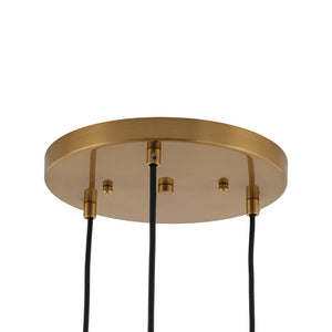 LightFixturesUSA - Starry 3 - Light Cluster Metal Hourglass Shade Round Pendant - Pendant Light - Brass - 