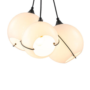 LightFixturesUSA - Statement Shine Opal Glass Globe Cluster Chandelier - Chandelier - 3 - Lt - 