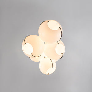 LightFixturesUSA - Statement Shine Opal Glass Globe Cluster Chandelier - Chandelier - 3 - Lt - 