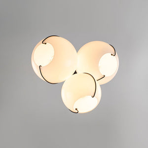 LightFixturesUSA - Statement Shine Opal Glass Globe Cluster Chandelier - Chandelier - 3 - Lt - 