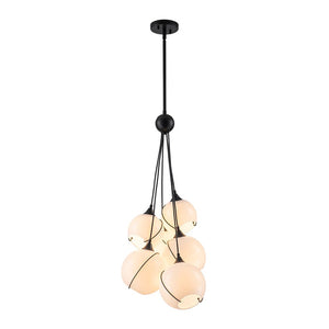 LightFixturesUSA - Statement Shine Opal Glass Globe Cluster Chandelier - Chandelier - 6 - Lt - 