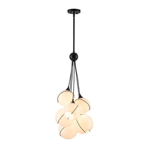 LightFixturesUSA - Statement Shine Opal Glass Globe Cluster Chandelier - Chandelier - 6 - Lt - 
