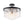 LightFixturesUSA - Tiered Hammered Water Glass Round Semi Flush Mount - Ceiling Light - Black - 