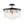 LightFixturesUSA - Tiered Hammered Water Glass Round Semi Flush Mount - Ceiling Light - Black - 