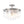 LightFixturesUSA - Tiered Hammered Water Glass Round Semi Flush Mount - Ceiling Light - Nickel - 