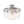 LightFixturesUSA - Tiered Hammered Water Glass Round Semi Flush Mount - Ceiling Light - Nickel - 