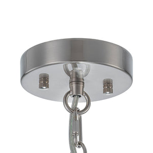 LightFixturesUSA - Tiered Hammered Water Glass Round Semi Flush Mount - Ceiling Light - Nickel - 