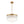 LightFixturesUSA-Tiered Water Ribbed Glass Round Semi Flush Chandelier-Ceiling Light-Brass-