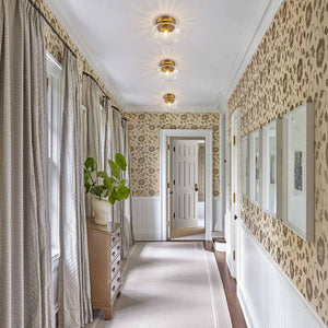 LightFixturesUSA - Versatile 1 - Light Water Glass Oval Globe Semi Flush Wall Lamp - Ceiling Light - 2 Packs - 