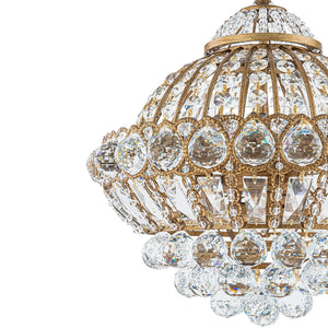 LightFixturesUSA-Victorian Antique Gold Bronze Crystal Empire Globe Chandelier-Chandelier-17.3 in-