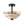 LightFixturesUSA-Vintage 2-Tier Amber Glass Scalloped Bloom Semi Flush Mount-Ceiling Light-Amber Glass-
