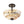 LightFixturesUSA-Vintage 2-Tier Amber Glass Scalloped Bloom Semi Flush Mount-Ceiling Light-Amber Glass-