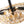 LightFixturesUSA-Vintage 2-Tier Amber Glass Scalloped Bloom Semi Flush Mount-Ceiling Light-Amber Glass-