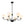 LightFixturesUSA-Vintage 6-Light Frosted Glass Shade Round Candle Style Chandelier-Chandelier-Black-