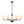 LightFixturesUSA-Vintage 6-Light Frosted Glass Shade Round Candle Style Chandelier-Chandelier-Black-