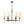 LightFixturesUSA-Vintage 6-Light White Linen Conical Round Ring Chandelier-Chandelier-Black-