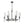 LightFixturesUSA-Vintage 6-Light White Linen Conical Round Ring Chandelier-Chandelier-Black-