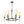 LightFixturesUSA-Vintage 6-Light White Linen Conical Round Ring Chandelier-Chandelier-Black-