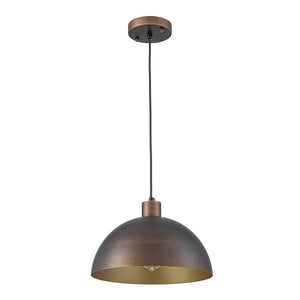 LightFixturesUSA - Vintage Antique Bronze 1 - Light Iron Dome Pendant Light - Pendant Light - 11.8 in - 