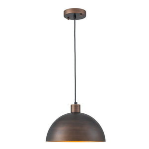 LightFixturesUSA - Vintage Antique Bronze 1 - Light Iron Dome Pendant Light - Pendant Light - 11.8 in - 