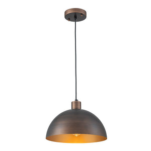 LightFixturesUSA - Vintage Antique Bronze 1 - Light Iron Dome Pendant Light - Pendant Light - 11.8 in - 