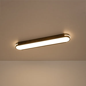 LightFixturesUSA-Vintage Brown Oval Dimmable LED Flush Mount Light-Ceiling Light-31 in-