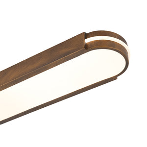 LightFixturesUSA-Vintage Brown Oval Dimmable LED Flush Mount Light-Ceiling Light-31 in-