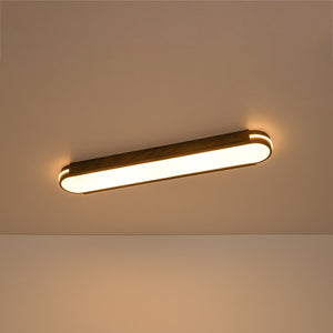 LightFixturesUSA-Vintage Brown Oval Dimmable LED Flush Mount Light-Ceiling Light-31 in-