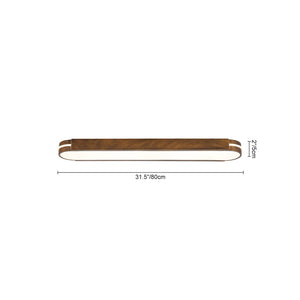 LightFixturesUSA-Vintage Brown Oval Dimmable LED Flush Mount Light-Ceiling Light-31 in-