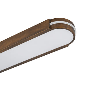 LightFixturesUSA-Vintage Brown Oval Dimmable LED Flush Mount Light-Ceiling Light-31 in-