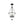 LightFixturesUSA-Vintage Clear Glass Wide Bell Jar Lantern Pendant / Semi Flush-Ceiling Light-Black-