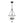 LightFixturesUSA-Vintage Clear Glass Wide Bell Jar Lantern Pendant / Semi Flush-Ceiling Light-Black-