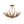 LightFixturesUSA-Vintage Distressed Gold Leaf Basket Semi Flush Mount-Ceiling Light-22.6 in-