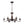 LightFixturesUSA-Vintage Heritage Bronze 6-Light Metal Candle Semi Flush Chandelier-Chandelier-22.6 in-