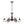 LightFixturesUSA-Vintage Heritage Bronze 6-Light Metal Candle Semi Flush Chandelier-Chandelier-22.6 in-
