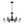 LightFixturesUSA-Vintage Heritage Bronze 6-Light Metal Candle Semi Flush Chandelier-Chandelier-22.6 in-