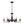 LightFixturesUSA-Vintage Heritage Bronze 6-Light Metal Candle Semi Flush Chandelier-Chandelier-22.6 in-