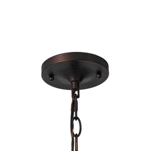 LightFixturesUSA-Vintage Heritage Bronze 6-Light Metal Candle Semi Flush Chandelier-Chandelier-22.6 in-