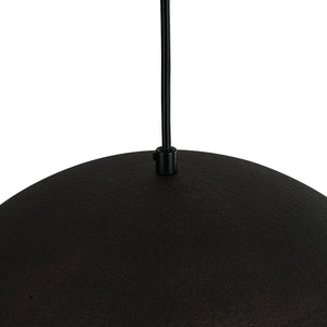 LightFixturesUSA - Vintage Luxe Black Gold Hammered Dome Pendant Light - Pendant Light - 15.7 in - 