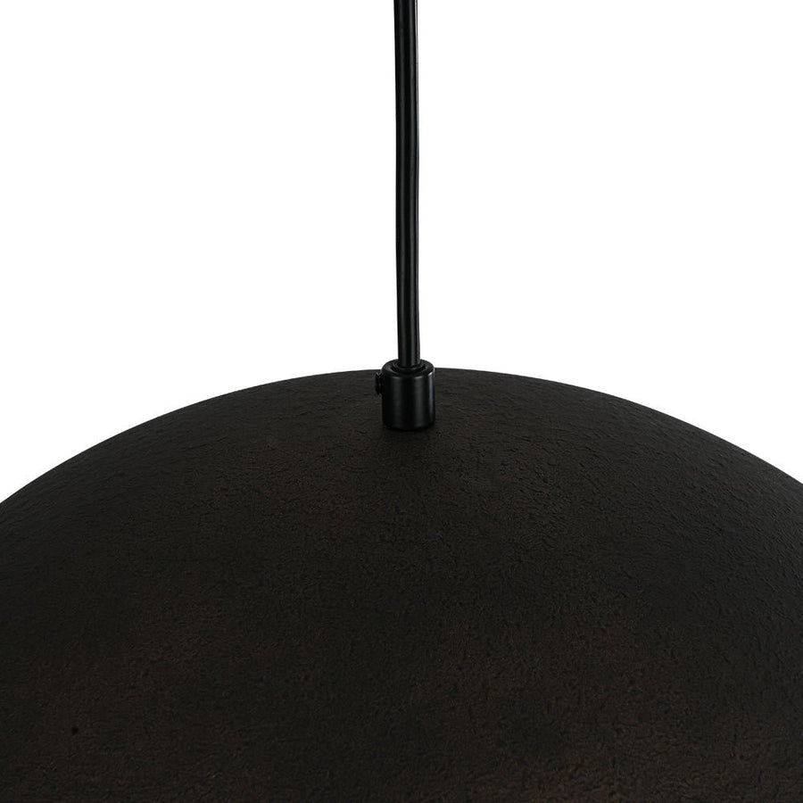 LightFixturesUSA - Vintage Luxe Black Gold Hammered Dome Pendant Light - Pendant Light - 15.7 in - 