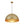 LightFixturesUSA-Vintage Luxe Brass Metal Oversized Dome Pendant Light-Chandelier-23.6 in.-