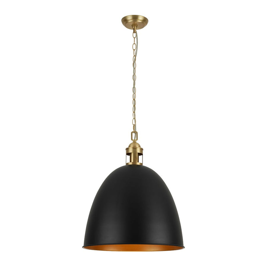 LightFixturesUSA - Vintage Luxe Farmhouse Large Iron Bell Pendant Light - Pendant Light - White - 