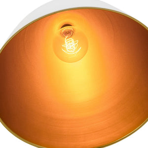 LightFixturesUSA - Vintage Luxe Farmhouse Large Iron Bell Pendant Light - Pendant Light - White - 