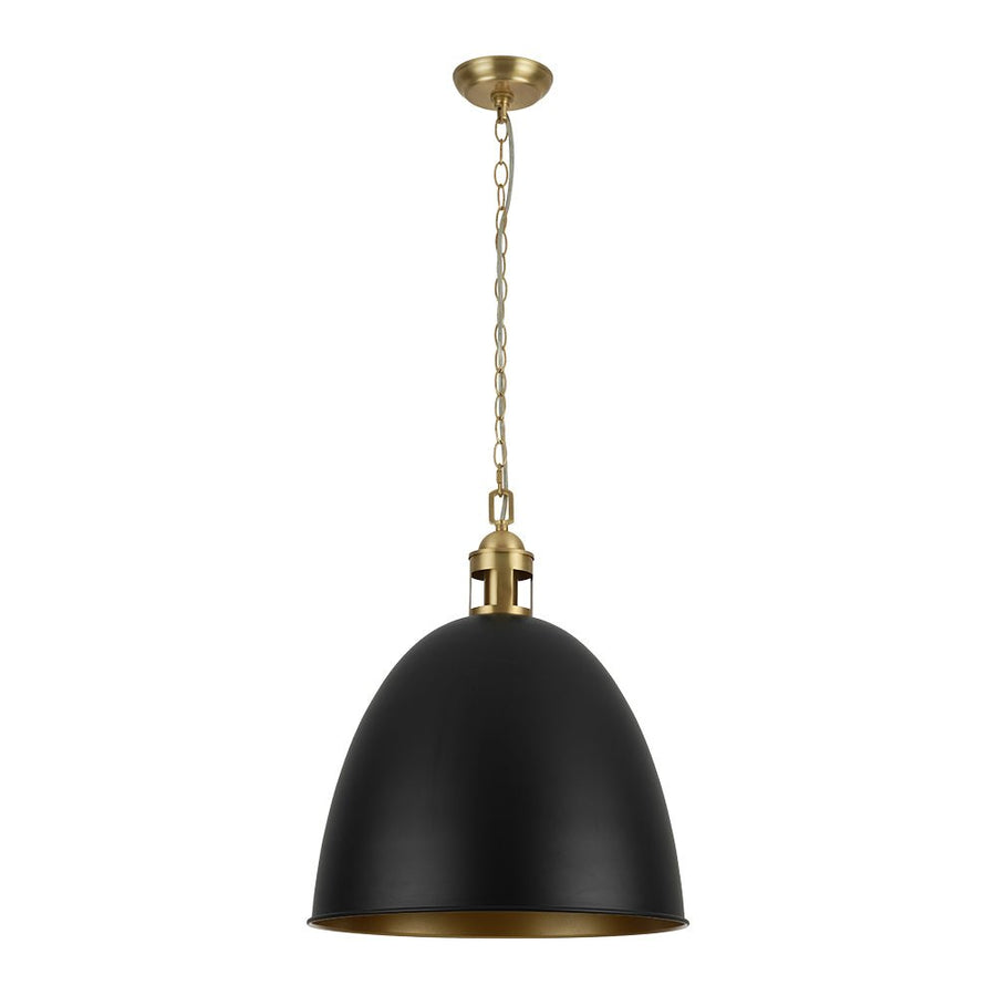 LightFixturesUSA - Vintage Luxe Farmhouse Large Iron Bell Pendant Light - Pendant Light - White - 