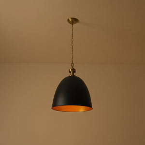 LightFixturesUSA - Vintage Luxe Farmhouse Large Iron Bell Pendant Light - Pendant Light - White - 