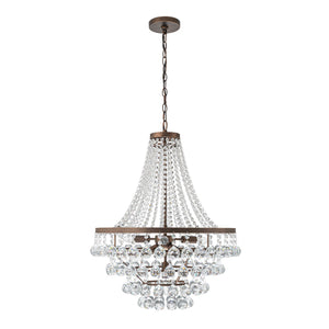 LightFixturesUSA - Vintage Luxury Antique Bronze Crystal Empire Chandelier - Chandelier - Antique - 