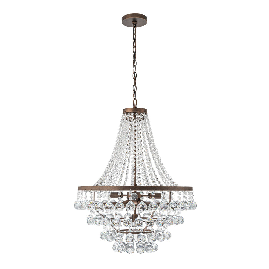 LightFixturesUSA - Vintage Luxury Antique Bronze Crystal Empire Chandelier - Chandelier - Antique - 