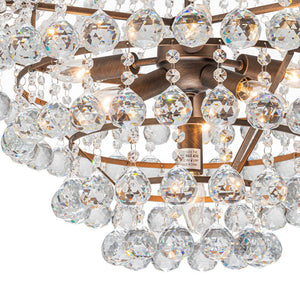 LightFixturesUSA - Vintage Luxury Antique Bronze Crystal Empire Chandelier - Chandelier - Antique - 