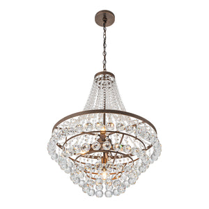 LightFixturesUSA - Vintage Luxury Antique Bronze Crystal Empire Chandelier - Chandelier - Antique - 